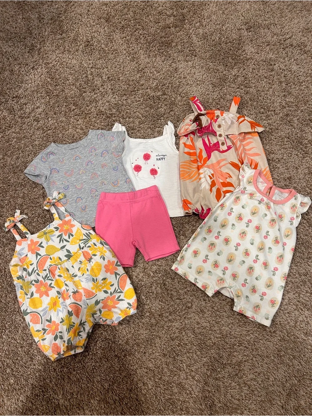 Girls summer lot of 6 clothes 0-3 months